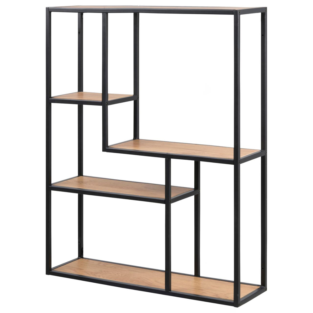 Salvo Wooden Wall Shelf With 4 Shelves In Matt Wild Oak
