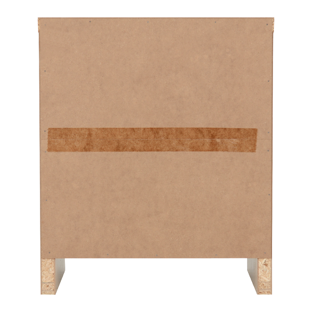 Samaira Oak Wooden Bedside Cabinet With Grey Gloss Drawer