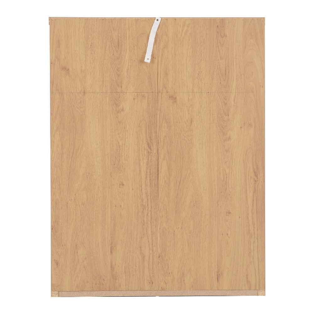 Samaira Wooden Chest Of 5 Drawers With Grey Gloss Front In Oak