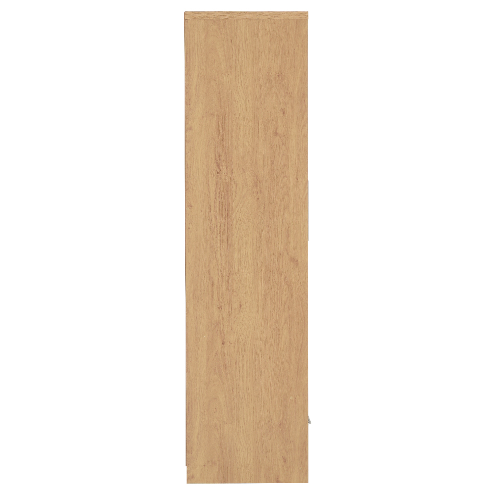 Samaira Wooden Wardrobe With 2 Door And Grey Gloss Front In Oak