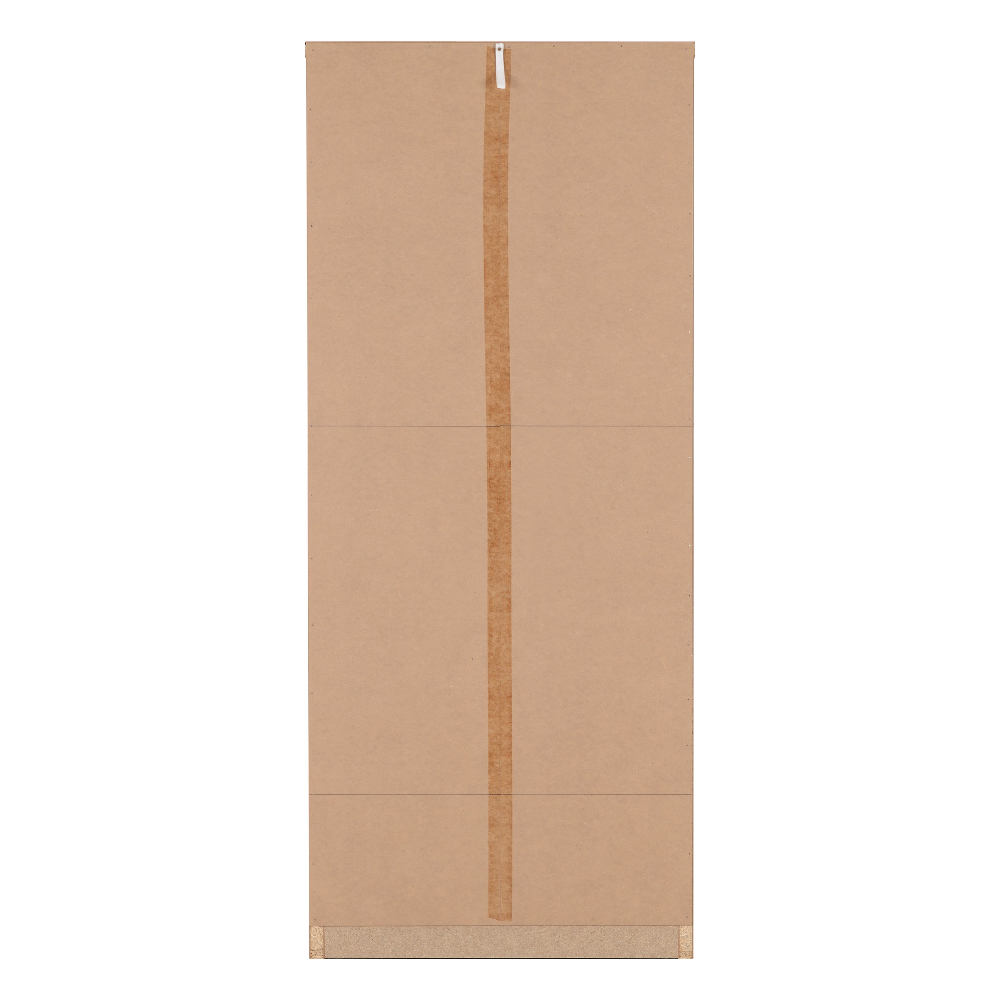 Samaira Wooden Wardrobe With 2 Door And Grey Gloss Front In Oak