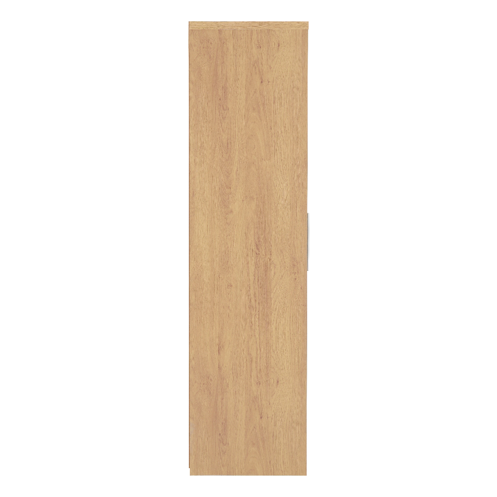 Samaira Wooden Wardrobe With 3 Door And Grey Gloss Front In Oak