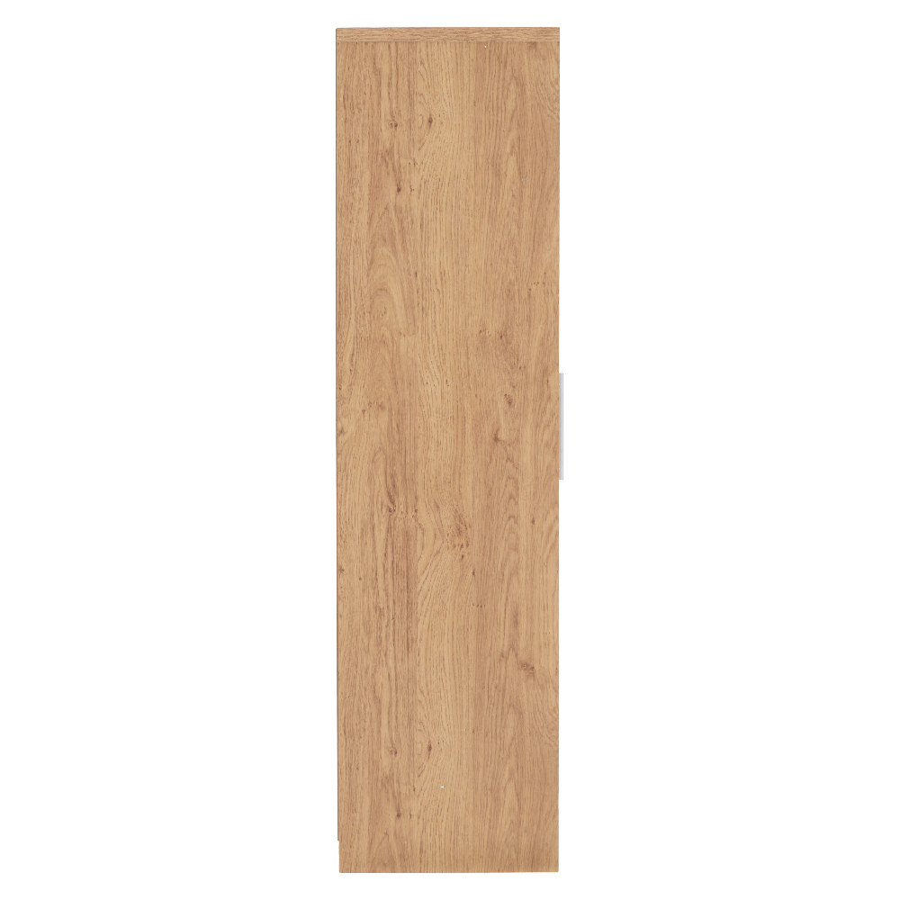 Samaira Wooden Wardrobe With 4 Door And White Gloss Front In Oak