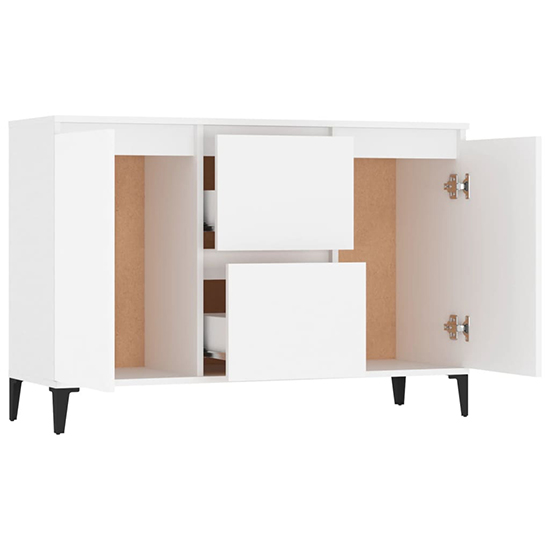 Sanaa Wooden Sideboard With 2 Doors 2 Drawers In White_3