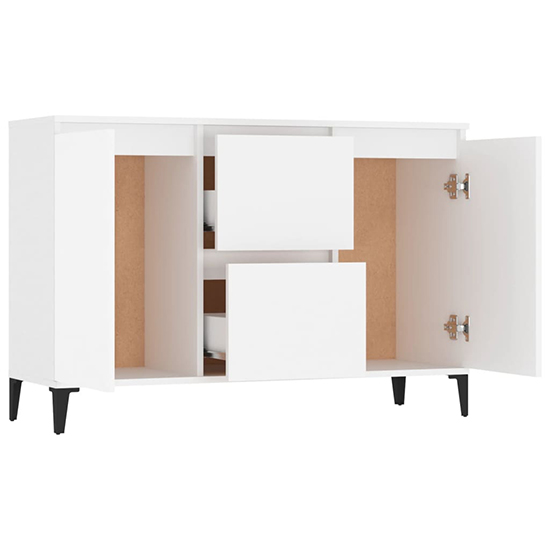 Sanaa Wooden Sideboard With 2 Doors 2 Drawers In White