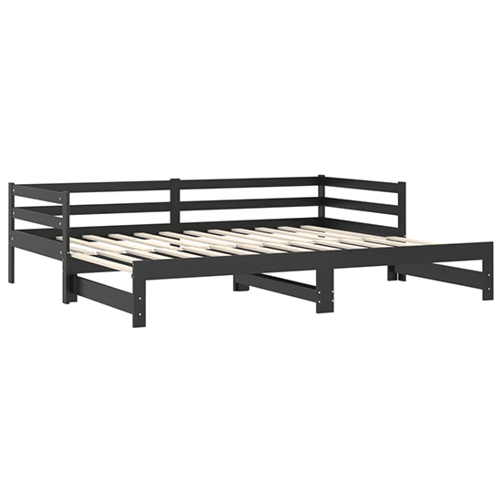 Sanchia Solid Pinewood Pull-Out Single Day Bed In Black_5