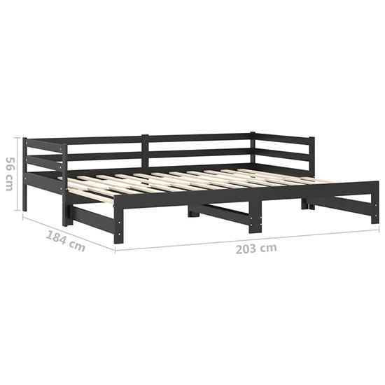Sanchia Solid Pinewood Pull-Out Single Day Bed In Black_6