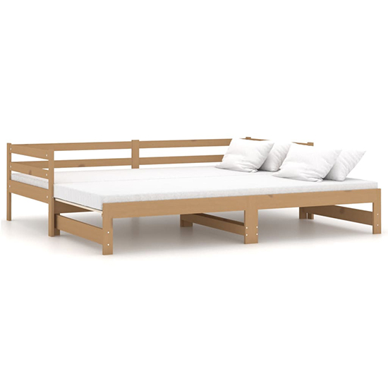 Sanchia Solid Pinewood Pull-Out Single Day Bed In Honey Brown_4