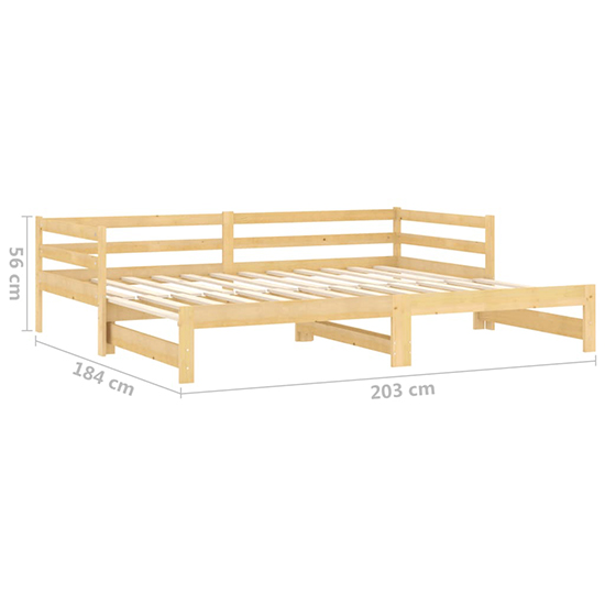 Sanchia Solid Pinewood Pull-Out Single Day Bed In Natural_7