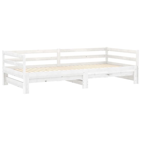 Sanchia Solid Pinewood Pull-Out Single Day Bed In White_5
