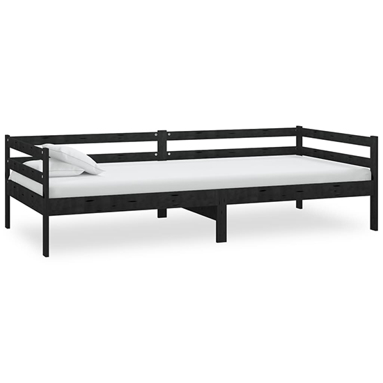 Sanchia Solid Pinewood Single Day Bed In Black_3