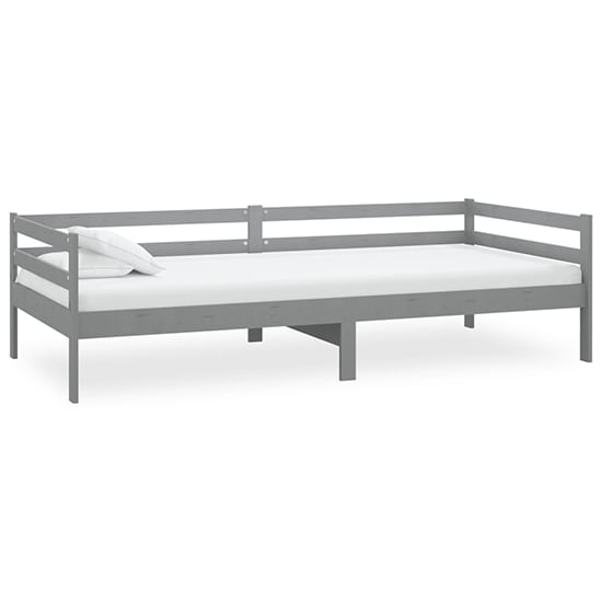 Sanchia Solid Pinewood Single Day Bed In Grey_3