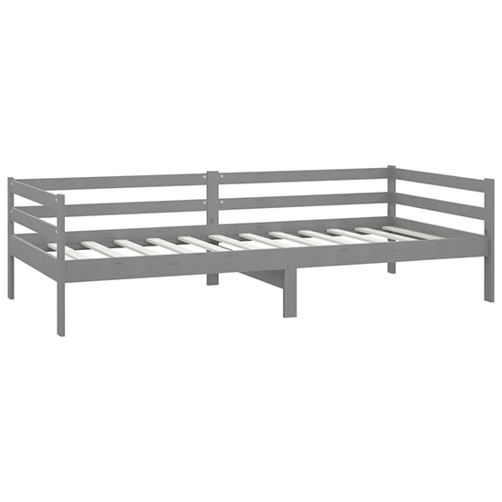 Sanchia Solid Pinewood Single Day Bed In Grey