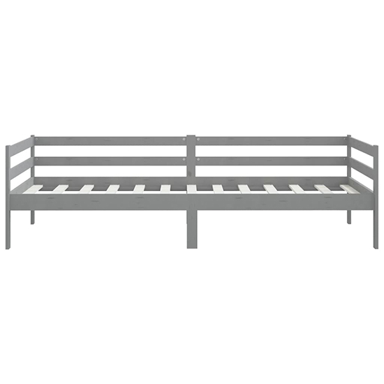 Sanchia Solid Pinewood Single Day Bed In Grey