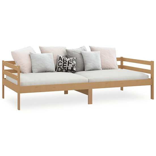 Sanchia Solid Pinewood Single Day Bed In Honey Brown_2