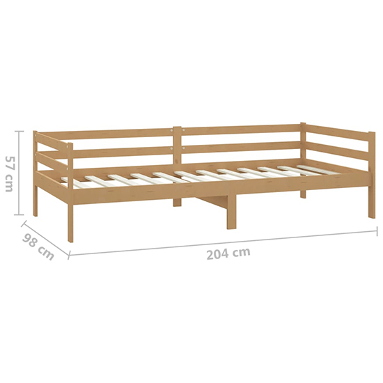 Sanchia Solid Pinewood Single Day Bed In Honey Brown_6