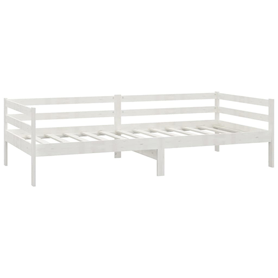 Sanchia Solid Pinewood Single Day Bed In White_4
