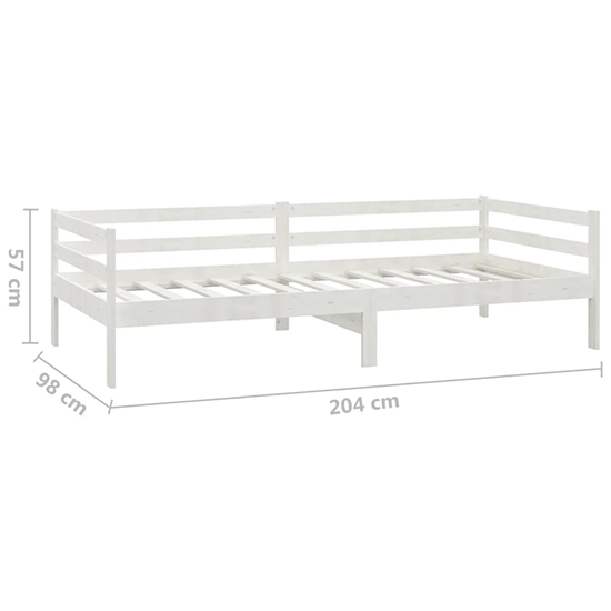 Sanchia Solid Pinewood Single Day Bed In White_6