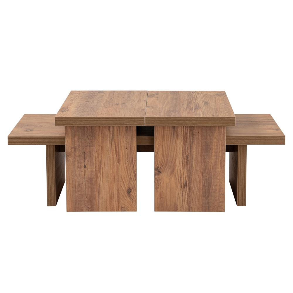 Sanctum Wooden Nest Of 3 Coffee Table in Atlantic Pine