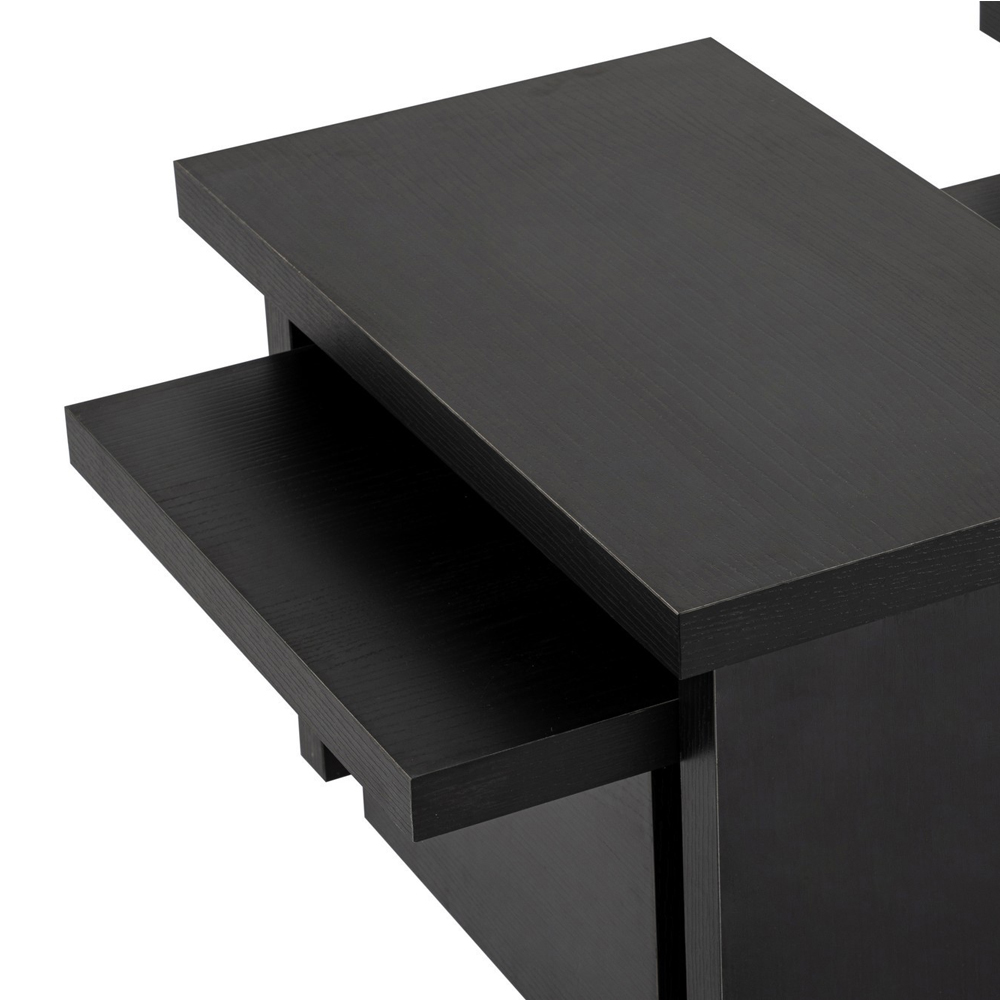 Sanctum Wooden Nest Of 3 Coffee Table in Black