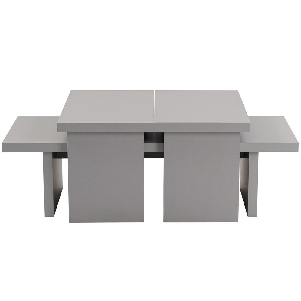 Sanctum Wooden Nest Of 3 Coffee Table in Grey