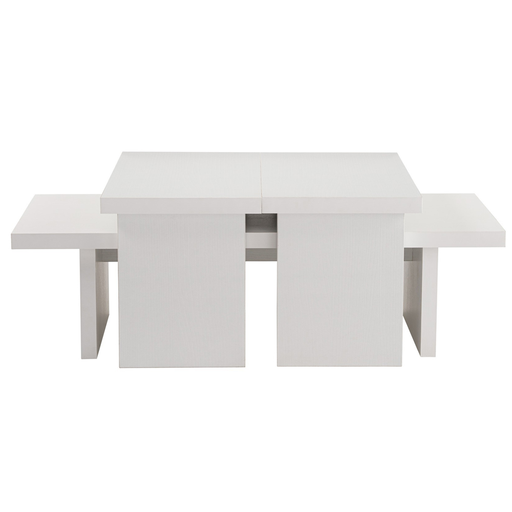 Sanctum Wooden Nest Of 3 Coffee Table in White