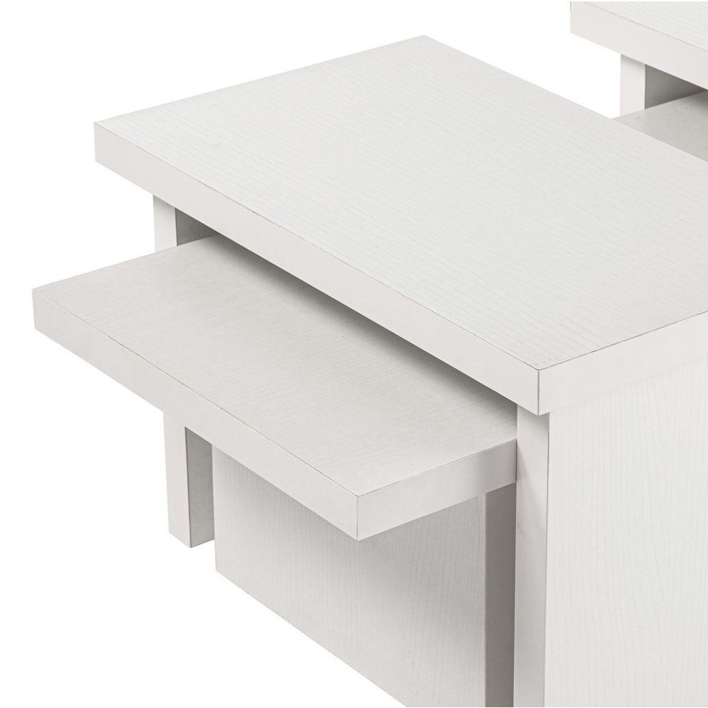 Sanctum Wooden Nest Of 3 Coffee Table in White