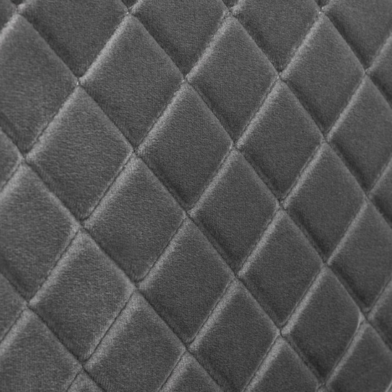 Sabine Quilted Velvet King Size Bed In Grey