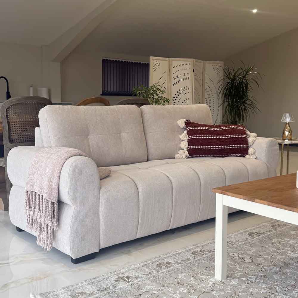 Sandhurst Fabric 2+3 Seater Sofa Set in Beige