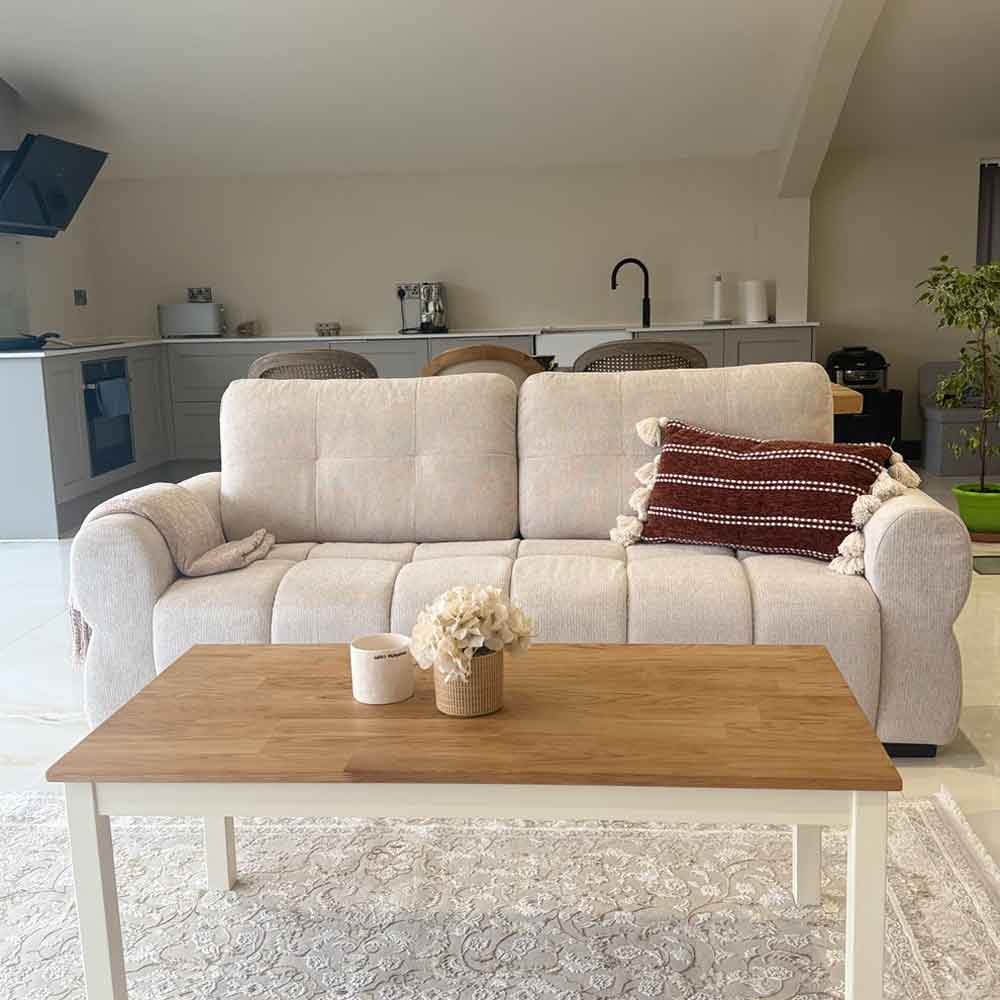 Sandhurst Fabric 2+3 Seater Sofa Set in Beige