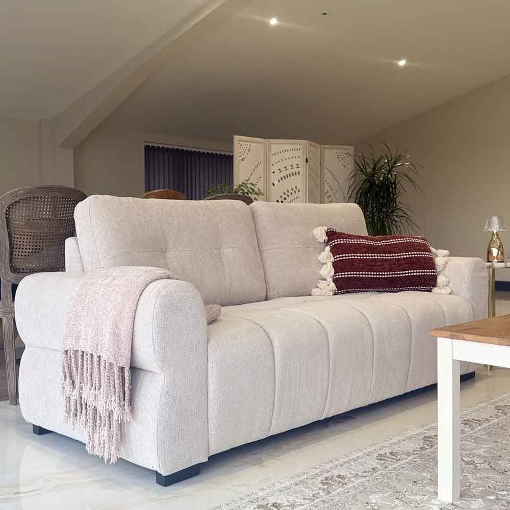 Sandhurst Fabric 2+3 Seater Sofa Set in Beige
