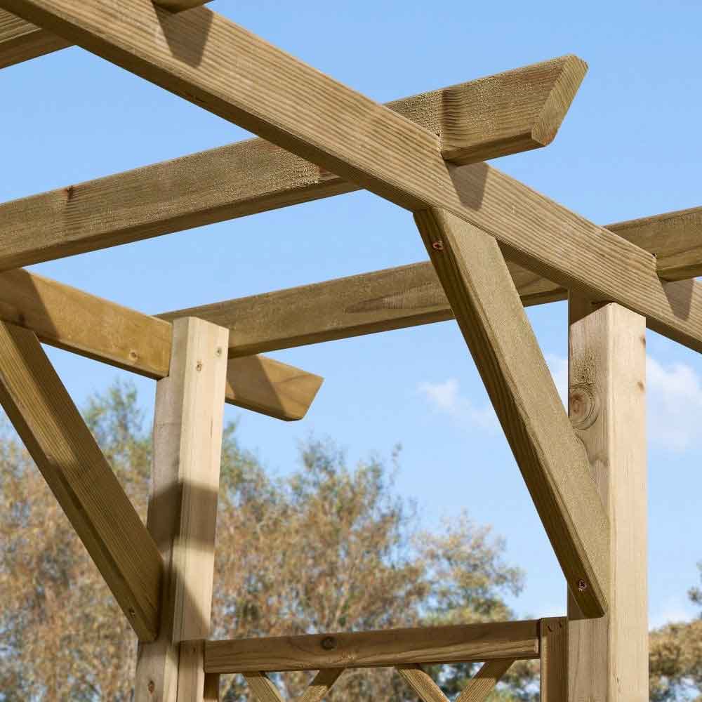 Sandiacre Garden Wooden Arch In Natural