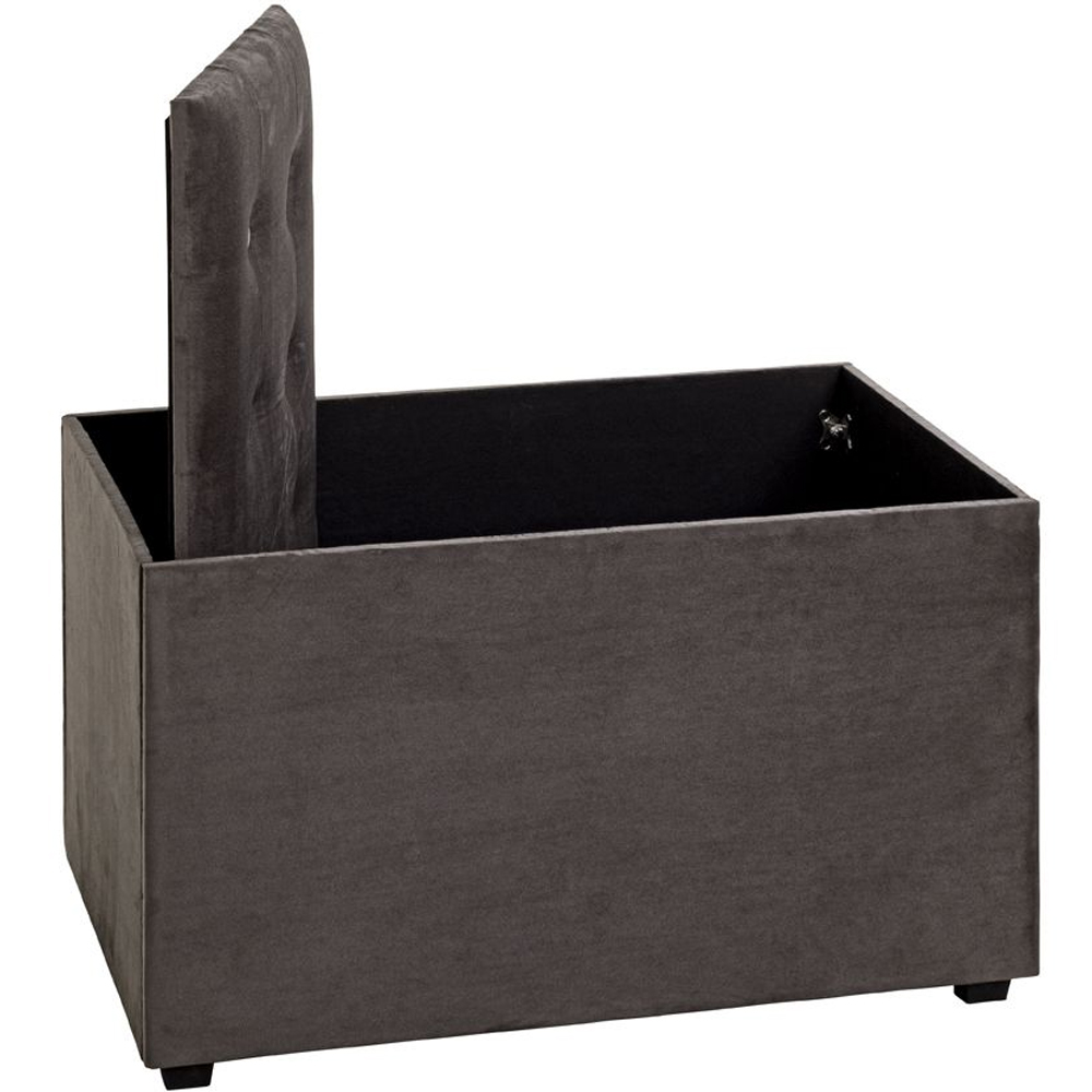 Sandpoint Fabric Storage Ottoman In Anthracite