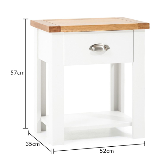 Sandringhia 1 Drawer Bedside Cabinet In Oak And White_5