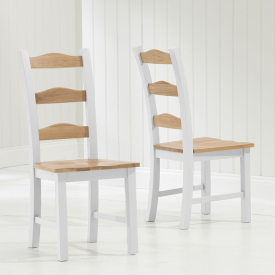 Sandringhia Oak And White Dining Chairs, Brutus Buffalo Leather Dining Chair