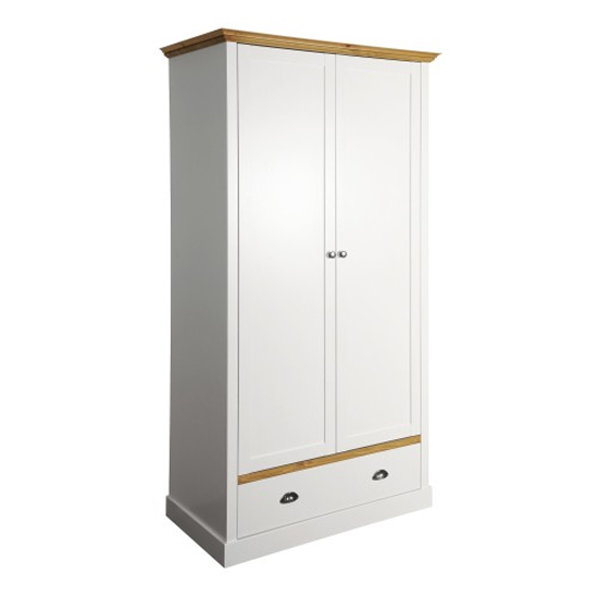 Photo of Sandringhia wooden wardrobe with 2 doors in white and pine