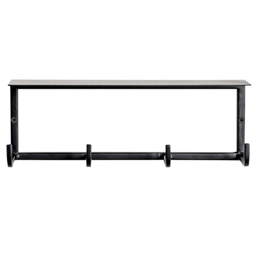 Sandy Steel Coat Rack With 3 Hooks In Black
