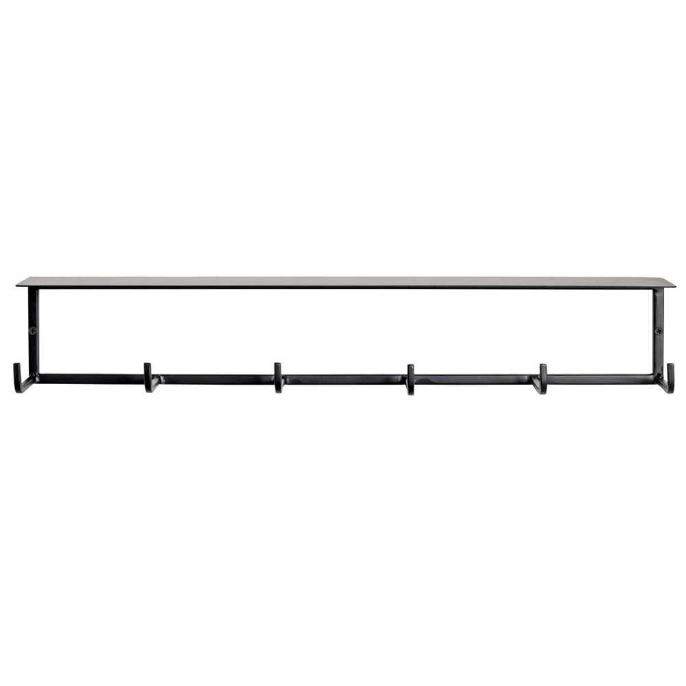 Sandy Steel Coat Rack With 6 Hooks In Black