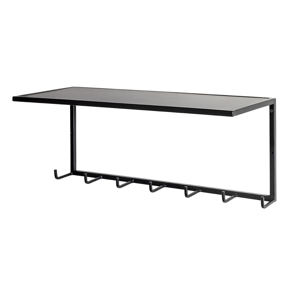 Sandy Steel Coat Rack With 7 Hooks In Black