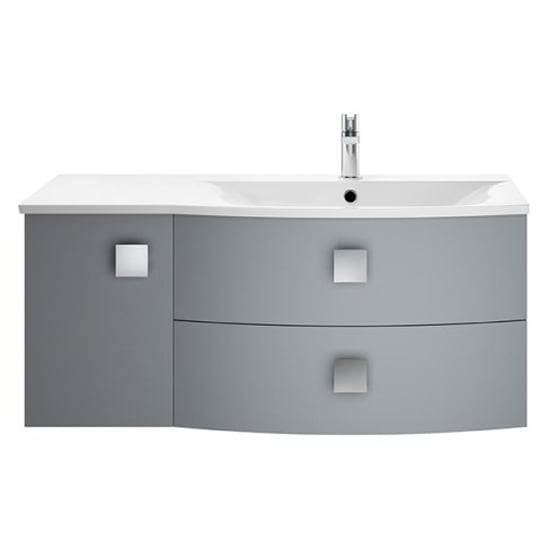Read more about Sane 100cm right handed wall vanity with basin in dove grey