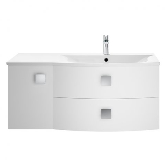 Read more about Sane 100cm right handed wall vanity with basin in moon white