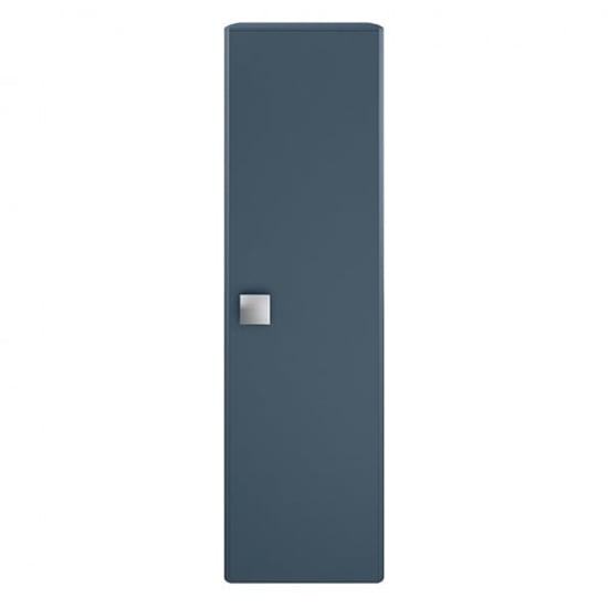 Photo of Sane 35cm bathroom wall hung tall unit in mineral blue