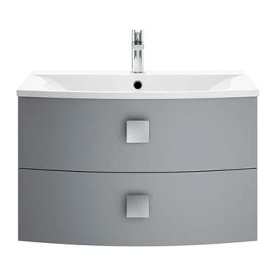 Photo of Sane 70cm wall hung vanity unit with basin in dove grey