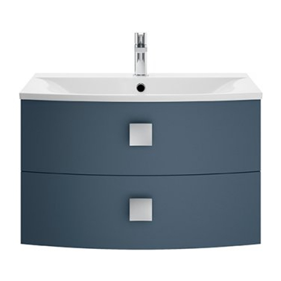 Product photograph of Sane 70cm Wall Hung Vanity Unit With Basin In Mineral Blue from Furniture in Fashion