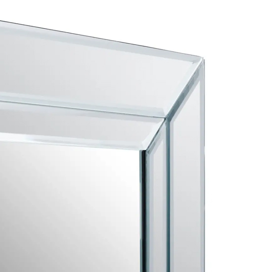 Sanford Large Clear Mirrored Glass Bevelled Wall Mirror