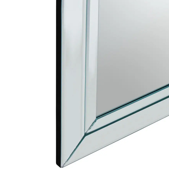 Sanford Large Clear Mirrored Glass Bevelled Wall Mirror