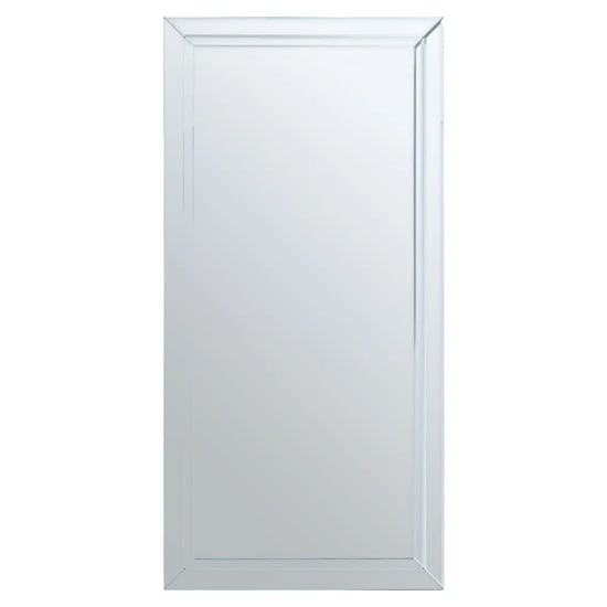 Product photograph of Sanford Large Clear Mirrored Glass Bevelled Wall Mirror from Furniture in Fashion