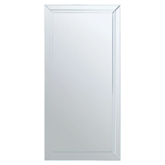 Read more about Sanford large clear mirrored glass bevelled wall mirror