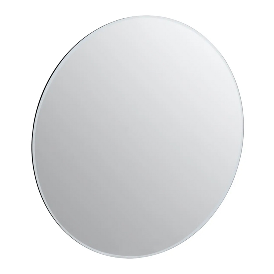 Sanford Large Round Wall Mirror With Mirrored Frame