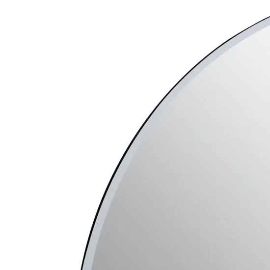 Sanford Large Round Wall Mirror With Mirrored Frame